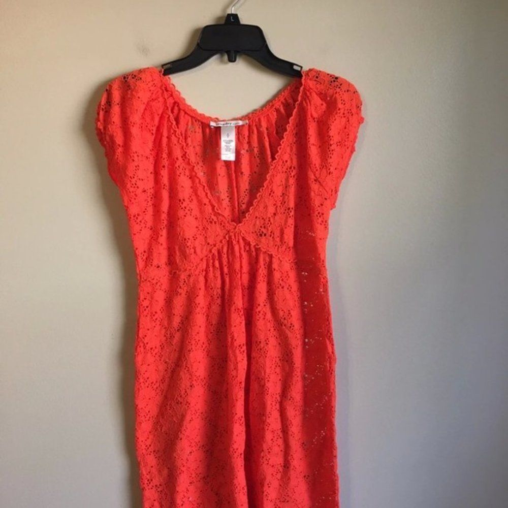 Laundry by Design Coral Eyelet Swim Coverup